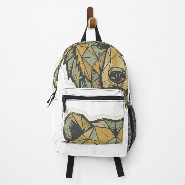 Item preview, Geometric Grizzly Bear Head Mosaic Distressed Retro designed and sold by Mr. Pawsome.