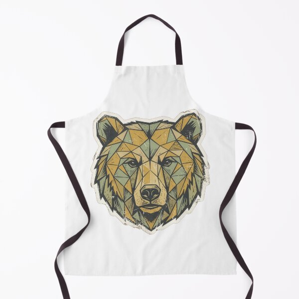 Item preview, Geometric Grizzly Bear Head Mosaic Distressed Retro designed and sold by Mr. Pawsome.