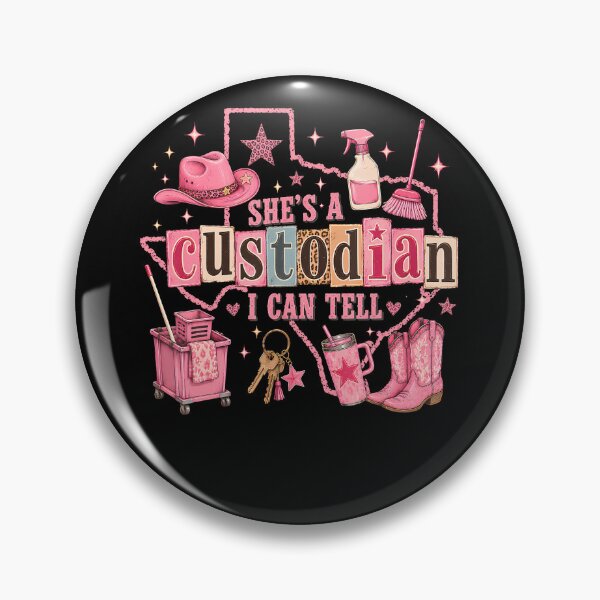 Item preview, She'S A Custodian I Can Tell Coquette Western Pink School designed and sold by ripgoatclothing.