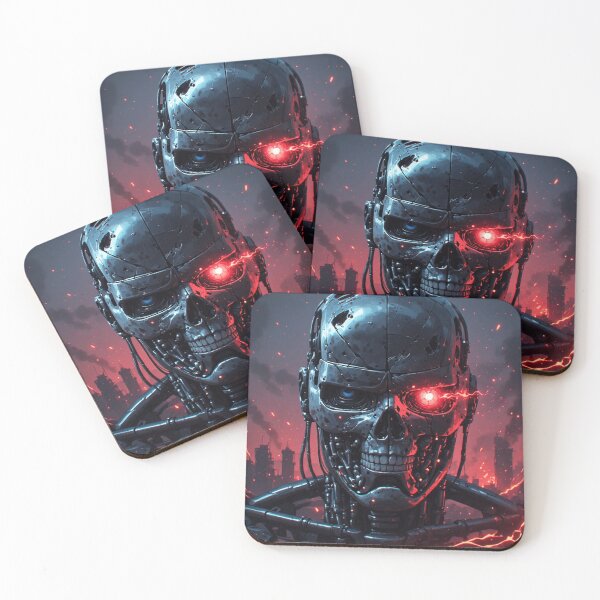 Item preview, Cybernetic Judgment Crimson Art Poster designed and sold by JMAVILA ART.