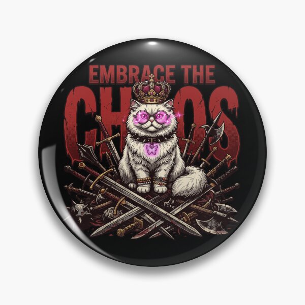 Item preview, Embrace The Chaos Princess Donut - Heavy Metal RPG Cat designed and sold by AdyKurniawan.