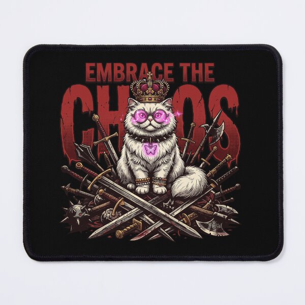 Item preview, Embrace The Chaos Princess Donut - Heavy Metal RPG Cat designed and sold by AdyKurniawan.