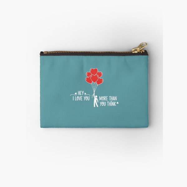 Item preview, Hey I Love You More Than You Think Romantic Quote With Red Heart Balloons designed and sold by Lycheeleaf.