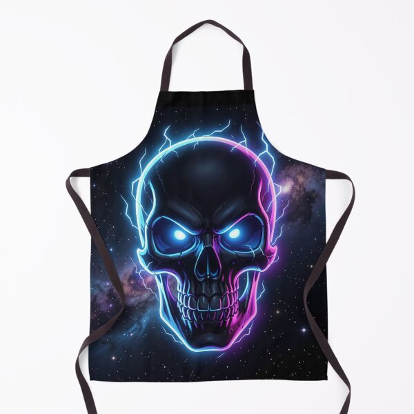 Item preview, Cosmic Lightning Skull Neon Glow designed and sold by DWolf04.