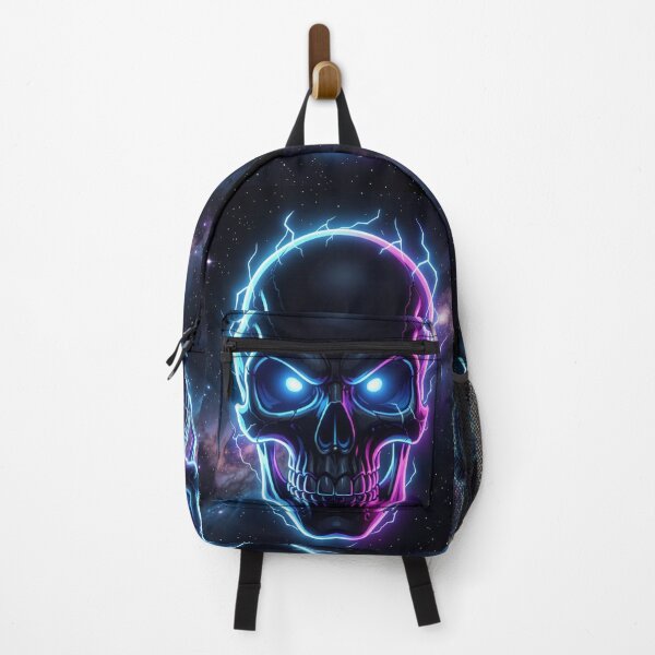 Item preview, Cosmic Lightning Skull Neon Glow designed and sold by DWolf04.