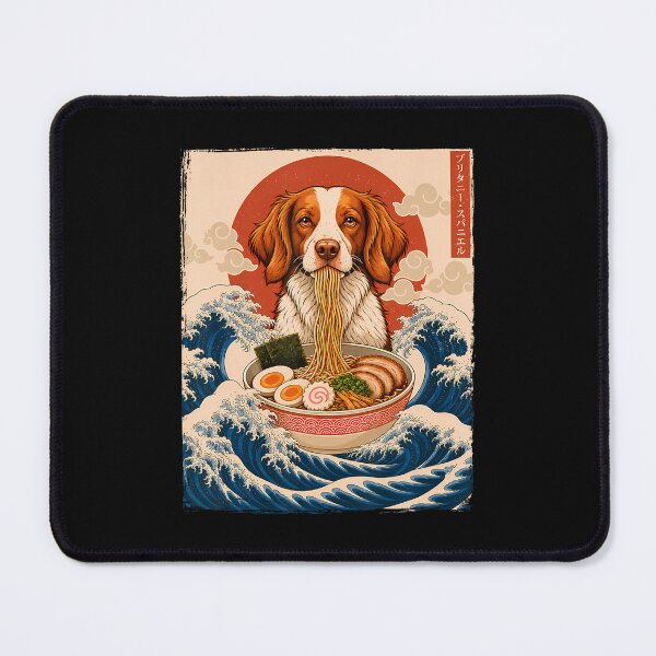 Item preview, Brittany Spaniel Eating Ramen - American Brittany Japanese designed and sold by ripgoatclothing.