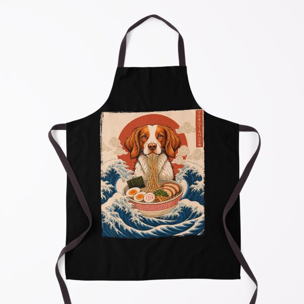 Item preview, Brittany Spaniel Eating Ramen - American Brittany Japanese designed and sold by ripgoatclothing.