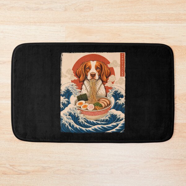 Item preview, Brittany Spaniel Eating Ramen - American Brittany Japanese designed and sold by ripgoatclothing.