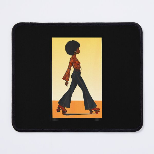 Item preview, Vintage 1970S Skating Black African American Woman With Afro designed and sold by ripgoatclothing.