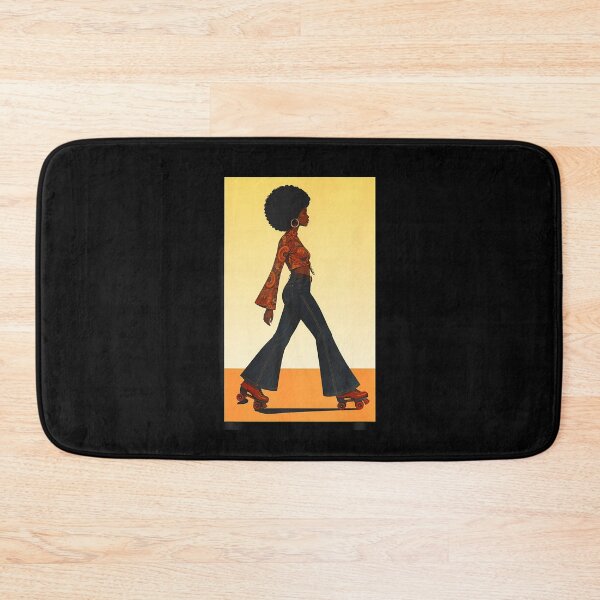 Item preview, Vintage 1970S Skating Black African American Woman With Afro designed and sold by ripgoatclothing.