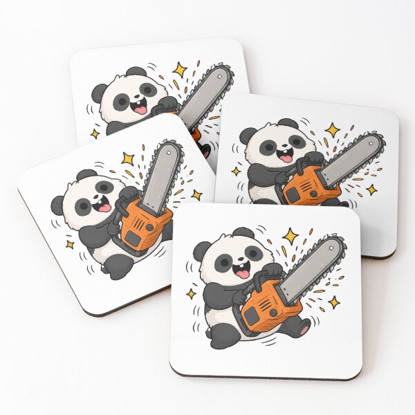 Item preview, Crazy Panda Chainsaw Funny Meme designed and sold by MonkiFlipp.