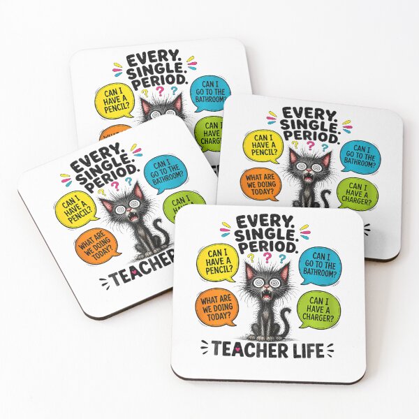 Item preview, Funny Teacher Life Classroom Humor Black Cat designed and sold by ripgoatclothing.