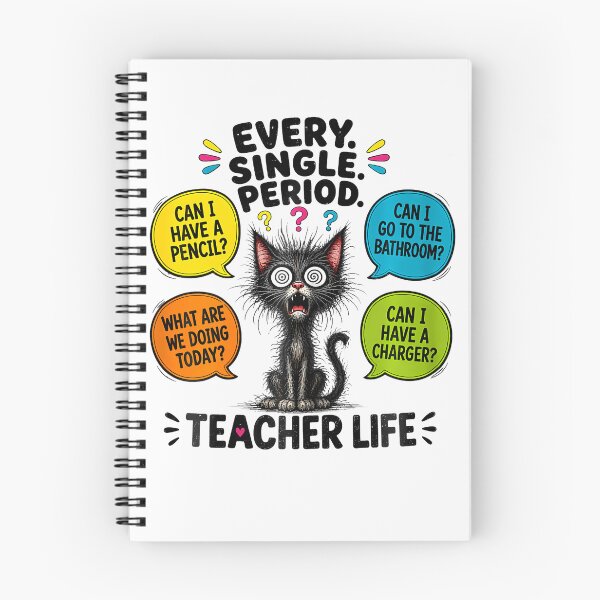 Item preview, Funny Teacher Life Classroom Humor Black Cat designed and sold by ripgoatclothing.