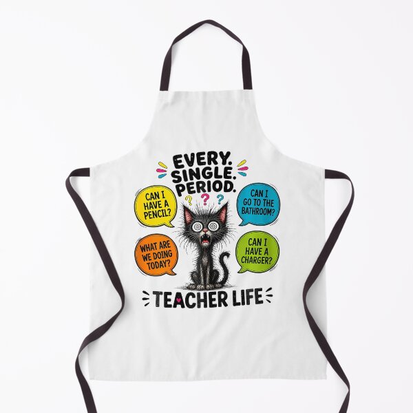 Item preview, Funny Teacher Life Classroom Humor Black Cat designed and sold by ripgoatclothing.