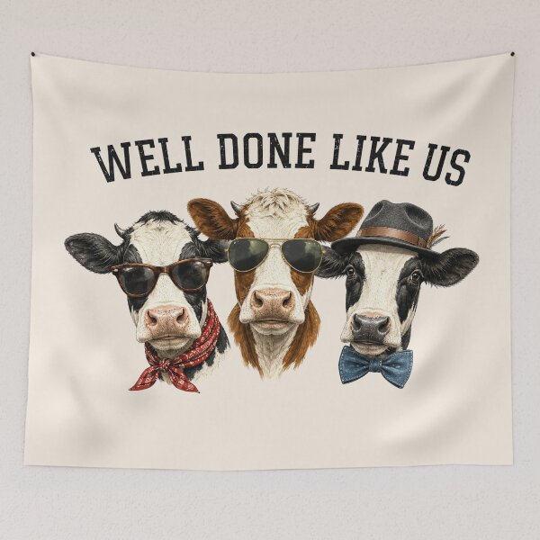 Item preview, Well Done Like Us Funny Cool Cows Western designed and sold by Yellowriversss.