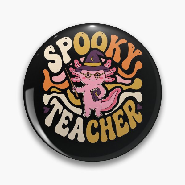 Item preview, Axolotl Teacher Halloween Spooky Teacher Retro Groovy designed and sold by MTRBSK11.