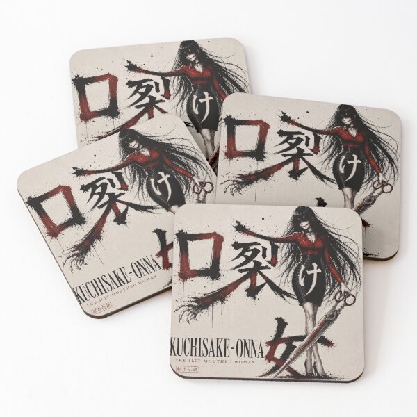 Item preview, Kuchisake-Onna  Japanese Urban Legend Kanji Horror Art designed and sold by Handcan.