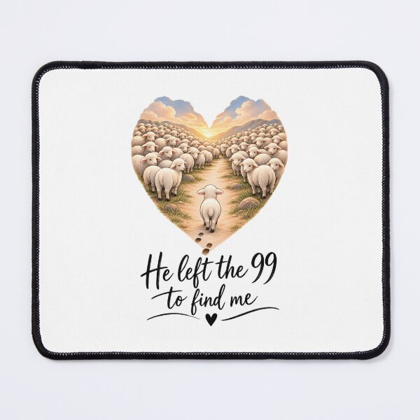 Item preview, He Left the 99 to Find Me - Christian Lost Sheep Cross designed and sold by oumayma mokrane.