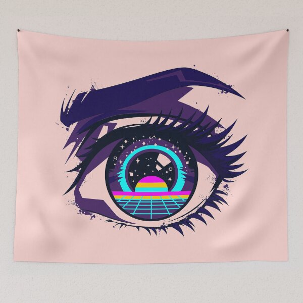 Item preview, Neon Retro Anime Eye designed and sold by KungPowUnicorn.