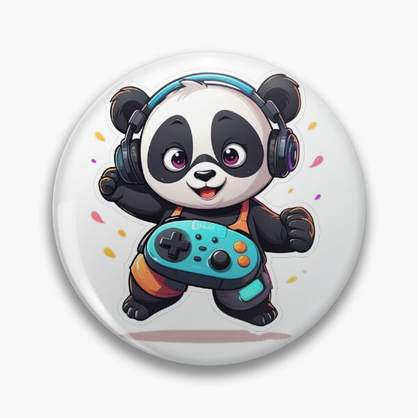 Item preview, Cute Gamer Panda with Headphones Gaming Controller Cartoon designed and sold by designerbhai009.