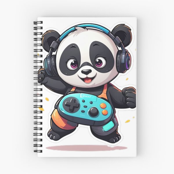 Item preview, Cute Gamer Panda with Headphones Gaming Controller Cartoon designed and sold by designerbhai009.