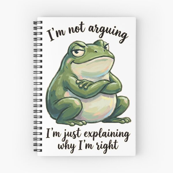 Item preview, Sassy Fat Frog I'm Not Arguing Funny Quote T-Shirt Design designed and sold by KIDEnia.