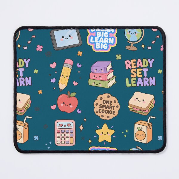 Item preview, Student Studying Cute Collage Pastel Seamless Pattern designed and sold by HowToCanadian.
