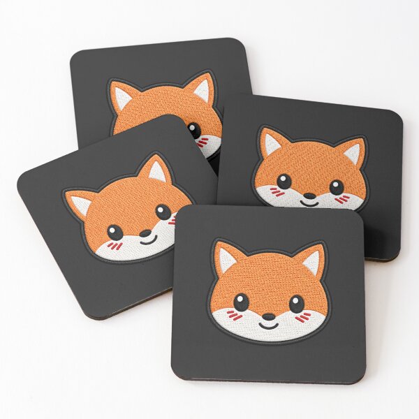 Item preview, Kawaii Fox Embroidery Patch Illustration designed and sold by ColorSplash123.