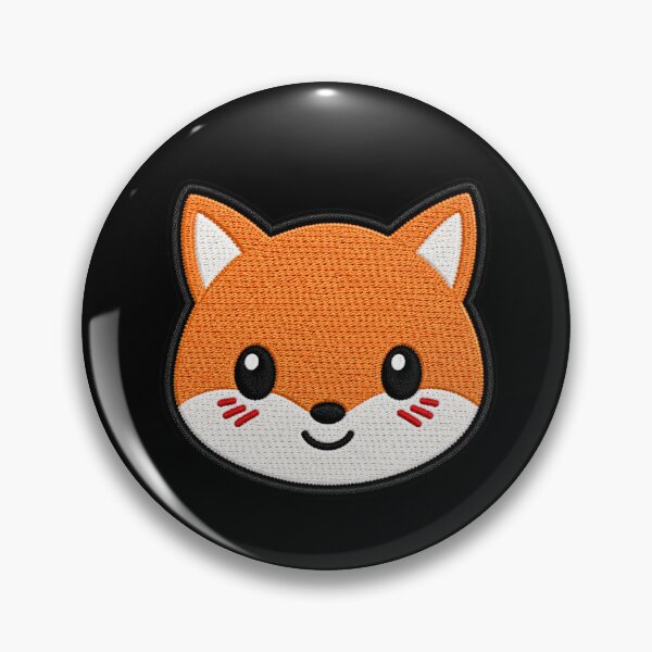 Item preview, Kawaii Fox Embroidery Patch Illustration designed and sold by ColorSplash123.