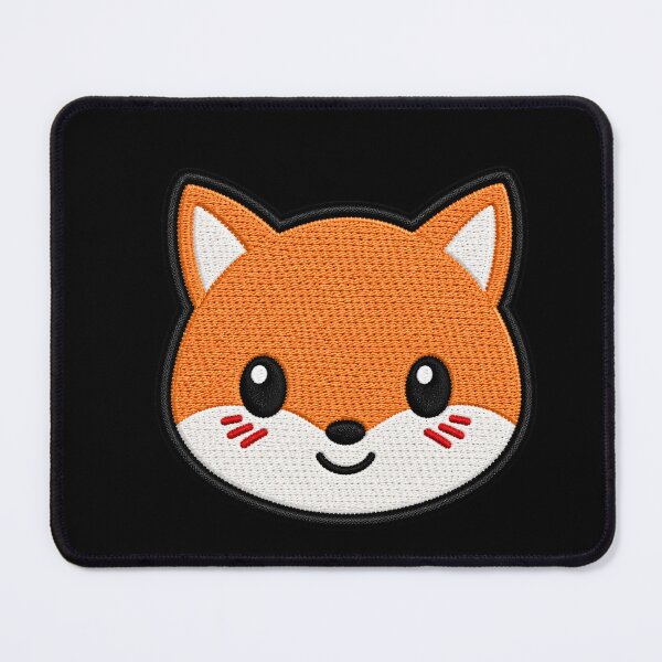Item preview, Kawaii Fox Embroidery Patch Illustration designed and sold by ColorSplash123.