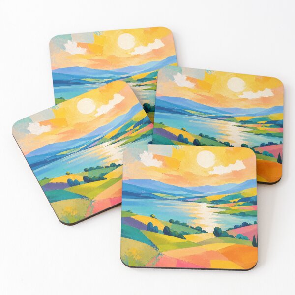 Item preview, Colorful Abstract Landscape Art designed and sold by NordenPosters.