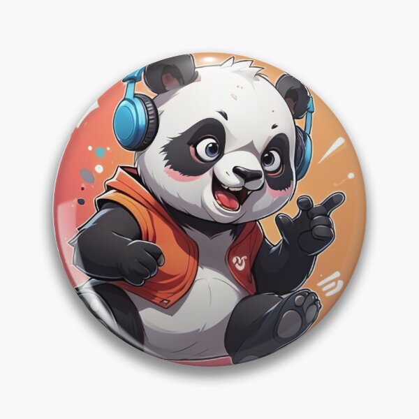 Item preview, Cute Panda with Headphones Funny Music Lover Cartoon Panda designed and sold by designerbhai009.