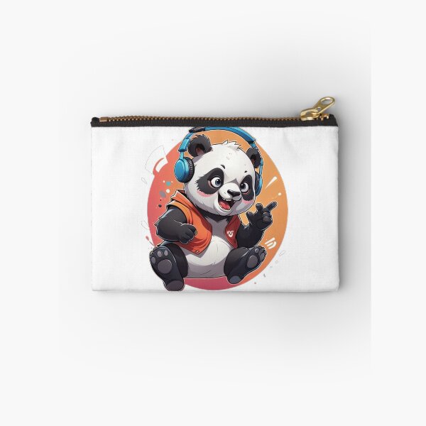 Item preview, Cute Panda with Headphones Funny Music Lover Cartoon Panda designed and sold by designerbhai009.