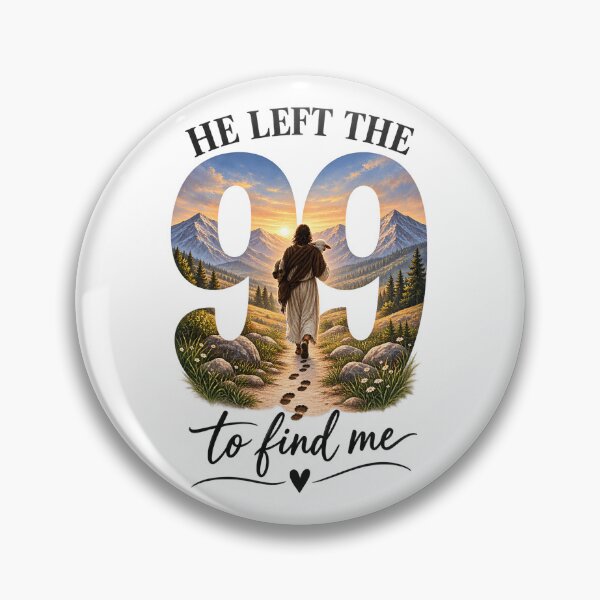 Item preview, He Left the 99 to Find Me - Christian Lost Sheep Cross designed and sold by oumayma mokrane.