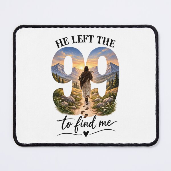 Item preview, He Left the 99 to Find Me - Christian Lost Sheep Cross designed and sold by oumayma mokrane.