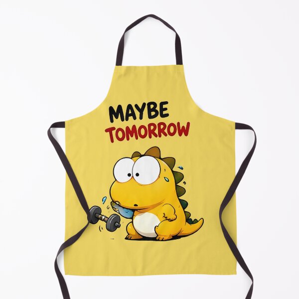 Item preview, Maybe Tomorrow Lazy Gym Dinosaur Sticker designed and sold by PreeCha Art & Co..