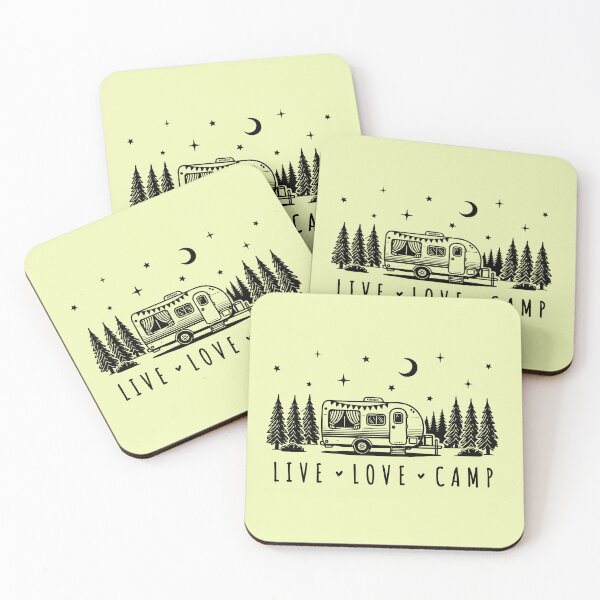 Item preview, Live Love Camp Shirt – Vintage Camper Graphic Tee | Camping & RV Adventure T-Shirt designed and sold by Golden Blaze Studio.