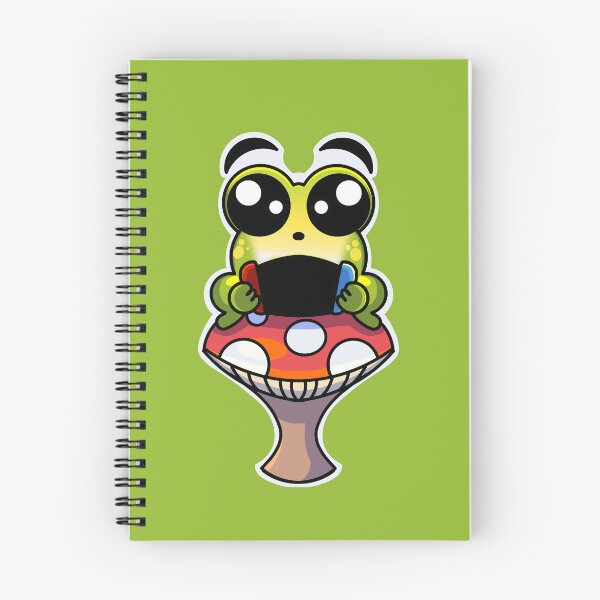 Item preview, Cute Gamer Frog on Mushroom designed and sold by DoodleDropStore.
