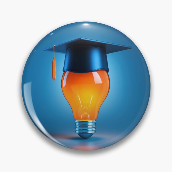 Item preview, Light Bulb with Graduation Cap – Bright Ideas and Education designed and sold by WordPlayStudio.
