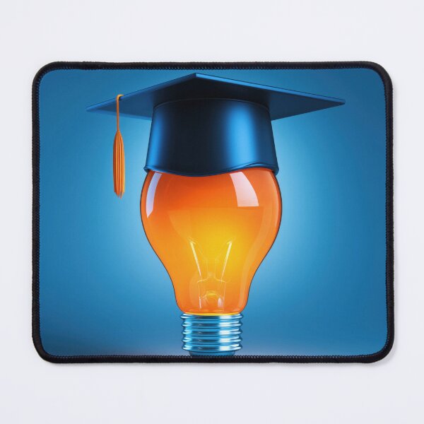 Item preview, Light Bulb with Graduation Cap – Bright Ideas and Education designed and sold by WordPlayStudio.