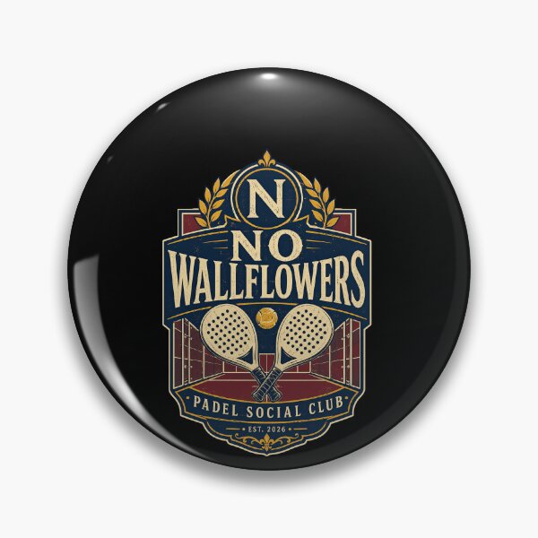 Item preview, No Wallflowers Padel Club Crossed Rackets Crest designed and sold by elderberry.