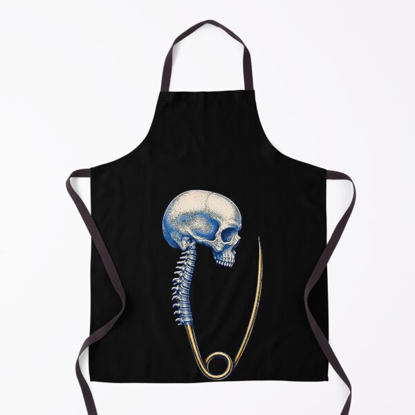 Item preview, Punk Skeleton Skull With Safety Pin Gothic Art designed and sold by elderberry.