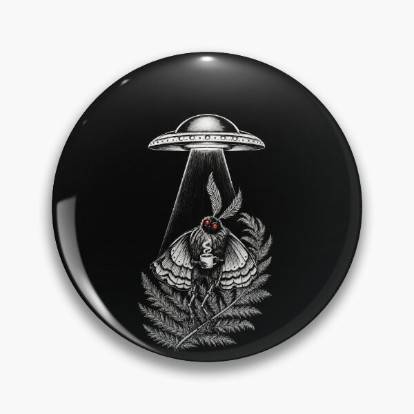 Item preview, Funny UFO Abduction Mothman Holding Coffee Cryptid Art designed and sold by elderberry.