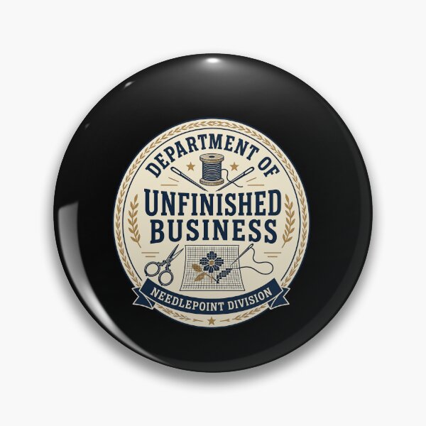 Item preview, Funny Needlepoint Division Badge Art designed and sold by elderberry.