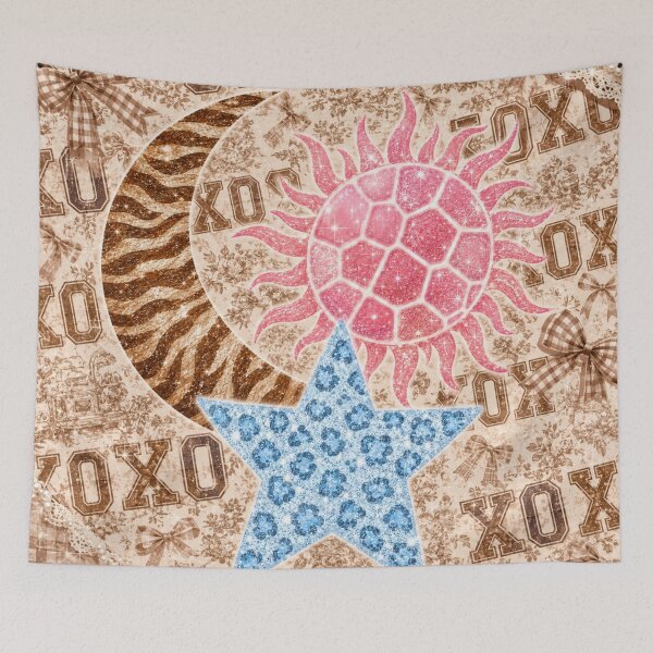 Item preview, Coquette XOXO Moon Sun Star Leopard Collage  designed and sold by Yellowriversss.