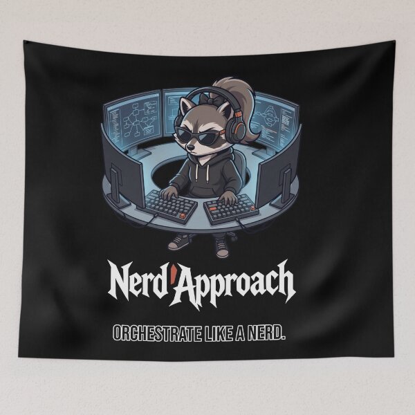 Item preview, `AI Orchestrator Raccoon Shirt – Agentic Workflow Gift – Nerd Approach` designed and sold by NerdApproach.