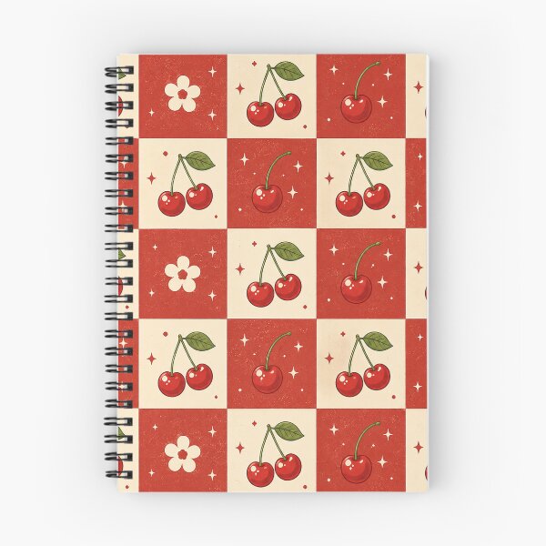 Item preview, Cherry Checkerboard Seamless Pattern – Retro Y2K Red Cherry & Cute Picnic Aesthetic designed and sold by RJACreative.