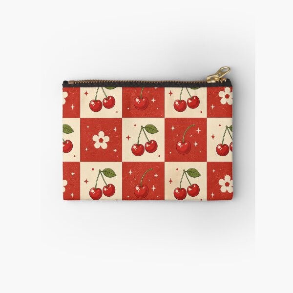 Item preview, Cherry Checkerboard Seamless Pattern – Retro Y2K Red Cherry & Cute Picnic Aesthetic designed and sold by RJACreative.