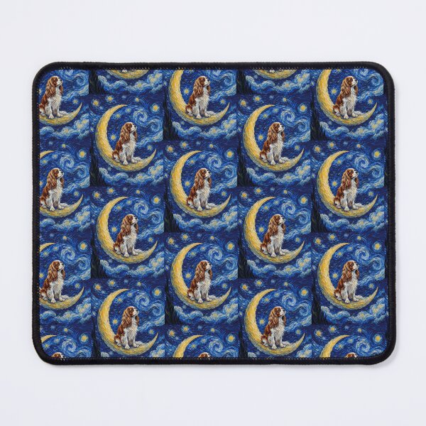 Item preview, Funny English Toy Spaniel Starry Night Painting Cute Moon Stars Mom Dad Kids designed and sold by FurryHavenPH.
