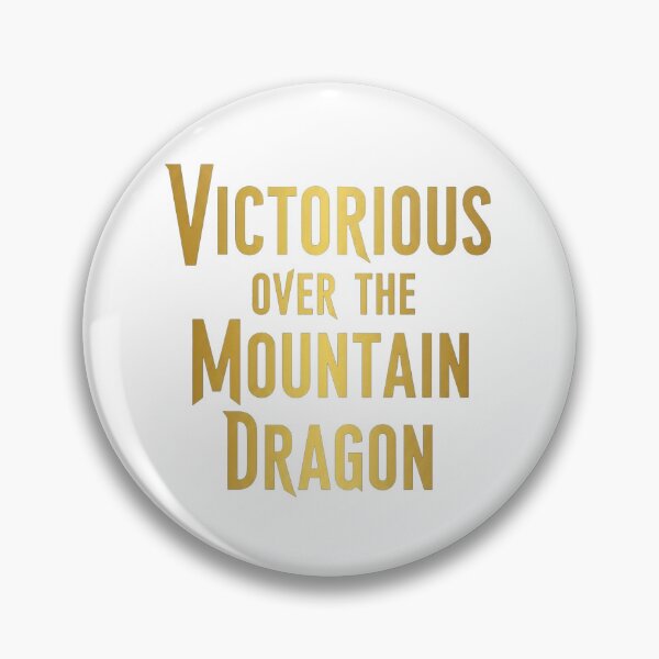 Item preview, Victorious Over The Mountain Dragon Epic Fantasy Quote designed and sold by Dzblack.